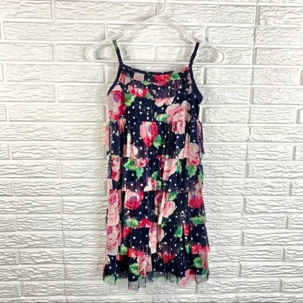 5/$25 Justice Girls Multicolored Floral Ruffled Dress